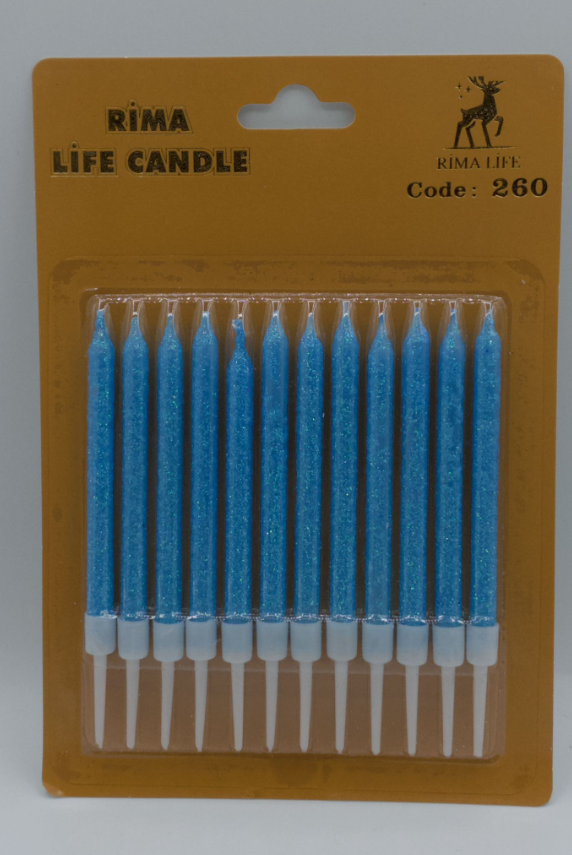 Mavi SimliDoğum Günü Mumu 12 Li Kod: 260